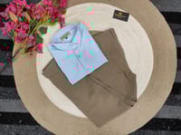 Formal Brown pant with sky shirt_img_0