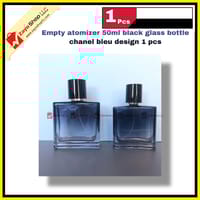 Empty atomizer 50ml Transparent black glass bottle chanel bleu design 1 pcs_img_1