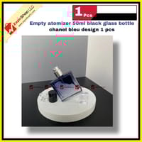 Empty atomizer 50ml Transparent black glass bottle chanel bleu design 1 pcs_img_3