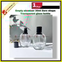 Empty atomizer 30ml Zero shape Transparent glass bottle 1 pcs_img_0