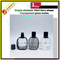 Empty atomizer 30ml Zero shape Transparent glass bottle 1 pcs_img_2