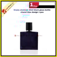Empty atomizer 30ml black glass bottle chanel bleu design 1 pcs_img_3