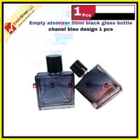 Empty atomizer 50ml Transparent black glass bottle chanel bleu design 1 pcs_img_2