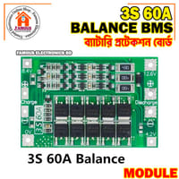 3s 60A Li-ion Lithium Battery Charger Protection Board BMS Balance version - Innovative Design - Expression of Yourself_img_0