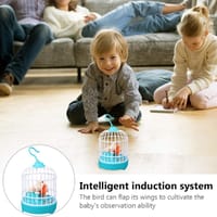 কথা বলা পাখি, পাখির গানের খেলনা, মিনি ভয়েস কন্ট্রোল ইন্ডাকশন ছোট পাখির খাঁচা খেলনা_img_2