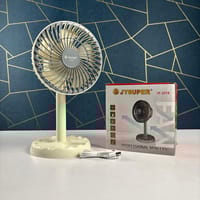 Jy Super JY-2218 Professional Rechargeable Portable Mini Table Fan Strong Wind Left to Right Oscillating Angle 45 Degrees - AC/DC_img_0