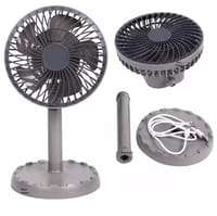 Jy Super JY-2218 Professional Rechargeable Portable Mini Table Fan Strong Wind Left to Right Oscillating Angle 45 Degrees - AC/DC_img_4