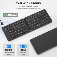 GearUP B023 Rechargeable Ultra Slim Folding Pocket Bluetooth Keyboard_img_4