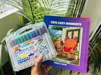 24 Acrylic Brush Pen + One Book (Combo)_img_6