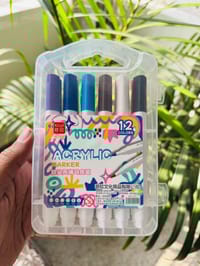 12 Acrylic Brush Pen + One Book (Combo)_img_3
