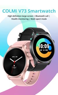Colmi V73 Bluetooth Calling Smart Watch- Black Color_img_2