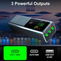 PD 100W Power Bank case For 20000mAh 21700 5000mAh high Quality Power Bank Making (Battery Not Included)_img_4