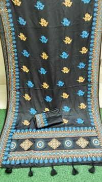 বোধুয়া বেনারশি প্রিন্ট শাড়ি কালো কালার_img_2