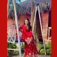 Royal Red Silk Bridal Lehenga_img_1