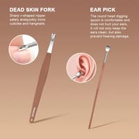 Anti-Splash Nail Care 7 Pcs New Manicure Set (Brown)_img_4