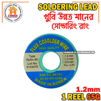 Silver Soldering Lead, Welding Iron Wire Reel 1.2mm Rosin Core Flux Solder Wire Reel Insulation Resistance-65g_img_3