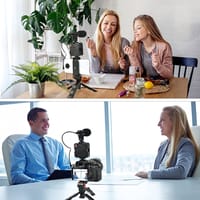 Video -Making Tripod Kit For Live Broadcast 3 In 1 With Microphone, Led Light, Mini Stand & Remote Control, Vloging Kit_img_3