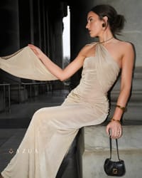 One-Shoulder Ruffle Gown_img_1