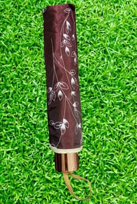 Ladies Fashionable And Elegant Anti Uv Sunshade Print Border Lace Umbrella_img_7