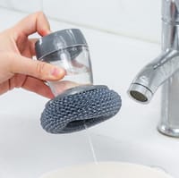 Kitchen DishWashing Brush Pot Dish Brushes with Washing Up Liquid Soap Dispenser Pot Dish Cleaning Brush Kitchen_img_0