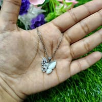 Fantasy Colorful Acrylic Butterfly Pendant Necklace For Womens_img_4