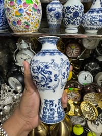 Cute small size blue porcelain vase_img_1