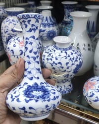 Cute small size blue porcelain vase_img_12