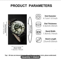 Classic Roman Numeral Patterned Face Men's Quartz Watch 47_img_3