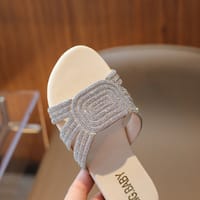 Kids Girls Luxury Crystal Glitter Slippers Summer Sandals (3–5 years) for your baby's smile_img_3