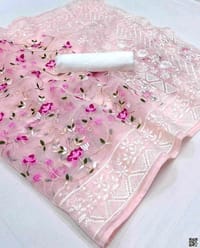 Muslin silk screen print saree_img_1