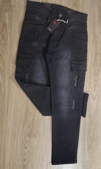 Premium Jeans Cargo ( Black Torns )_img_2