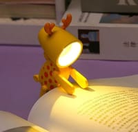 LED Mini Night Light Cute Dog Deer Foldable Desk Table Lamps Desktop Book Light Kids_img_1