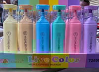 Fluorescent Highlighter Pens 6 pcs Set Pastel Macaron Colored For Drawing, Marking, Note-Taking_img_1