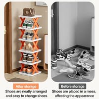 Space-Saving Vertical Shoe Rack – Narrow Corner Shoe Organizer for Entryways & Small Spaces_img_3