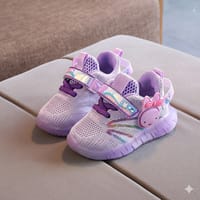 Kids Girls Soft Comfortable Lightweight Kitty Cartoon Mesh Sneakers (3 to 5 years)_img_2