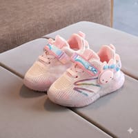 Kids Girls Soft Comfortable Lightweight Kitty Cartoon Mesh Sneakers (3 to 5 years)_img_3