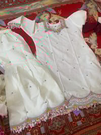 Soft off white beauty with elegant lace & embroidery touch Gharara ready 3pis._img_6