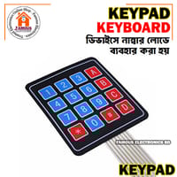 4×4 Keypad Keyboard 4×4 Membrane Switches Matrix Keypad 16 Key Thin & Flexible With Cable Connector & Adhesive Back For Arduino Electronics Circuitry & Parts_img_2