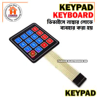 4×4 Keypad Keyboard 4×4 Membrane Switches Matrix Keypad 16 Key Thin & Flexible With Cable Connector & Adhesive Back For Arduino Electronics Circuitry & Parts_img_7