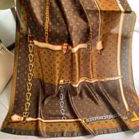 Brown silk scarf 🧣_img_0