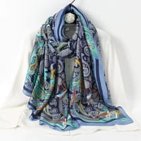 Sky print silk scarf 🧣_img_0