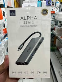 WIWU Alpha A11312H 11-in-1 USB Hub Type-C VGA RJ-45 Dual HDMI Port_img_1
