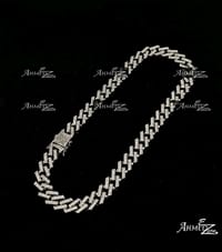 Hip Hop Iced Necklace Silver Color_img_0