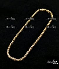 Tennis Iced Necklace Golden Color_img_0