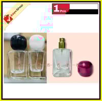 Empty Perfume Atomizer Refillable Spry Bottle round cap Transparent Glass square Shape 30ml_img_1