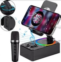 K98 Rotating Foldable Cell Phone Stand with Bluetooth Speaker_img_1