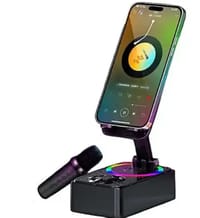 K98 Rotating Foldable Cell Phone Stand with Bluetooth Speaker_img_2