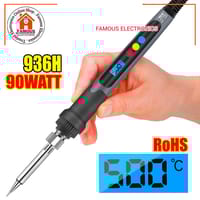 936H High Temperature Digital Display Soldering Iron 90W – Professional Grade for Precise Soldering Work_img_0