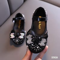 Kids Girls Summer Sequin Lace Bowknot Party Shoe_img_7