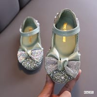 Kids Girls Summer Sequin Lace Bowknot Party Shoe_img_8